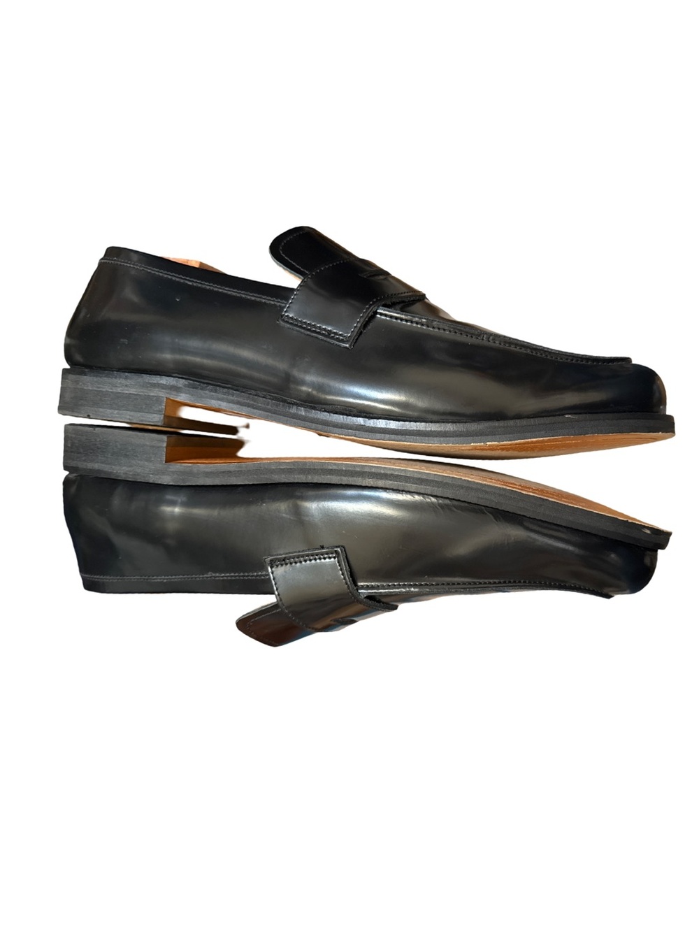 Express Black Leather Penny Loafers